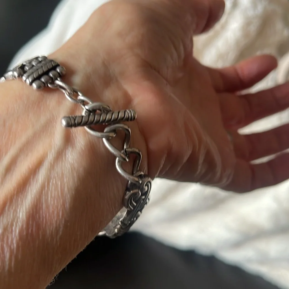 Brighton Silver Interlocking Hearts Bracelet - Picture 7 of 8